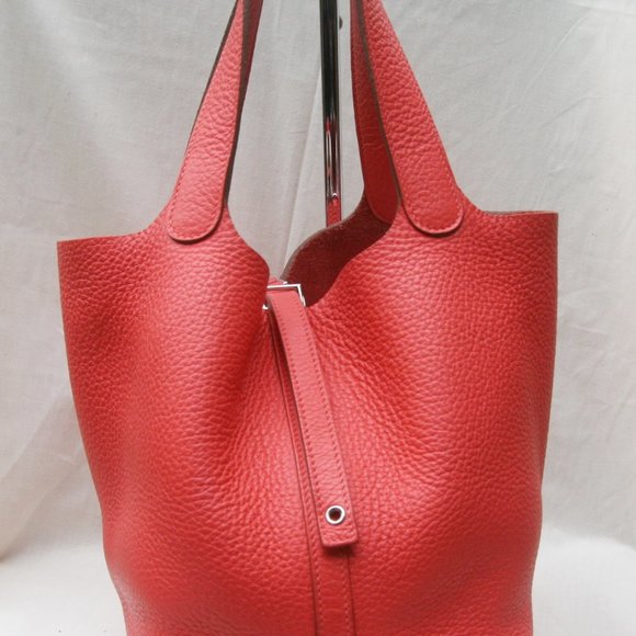 HERMES PICOTIN LOCK MM CLEMENCE PALLADIUM HW RETAIL $3,325 + tax-100% AUTHENTIC - Picture 9 of 16